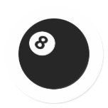 8 ball round stickers