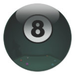 8-Ball Round Sticker