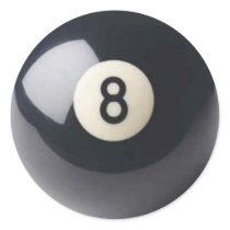 8 ball round stickers