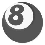 8 Ball Round Sticker