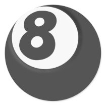 8 Ball Round Sticker