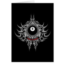 8 Ball Table Runner - Red Card