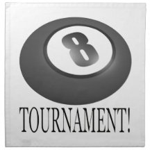 8 Ball Tournament 2 Cloth Napkins