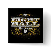 8 Ball Vintage Design Pinback Button