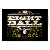8 Ball Vintage Design Greeting Card