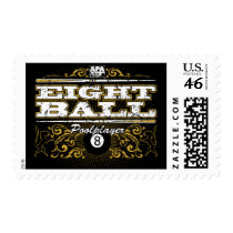 8 Ball Vintage Design Postage Stamp