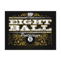 8 Ball Vintage Design Post Card