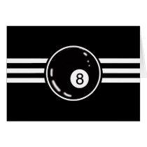 8 Ball White Stripes Cards