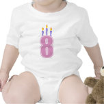 8 Birthday Candles (Pink / Purple) Tshirt
