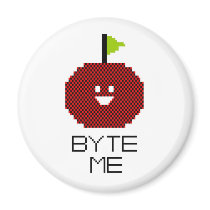 8-Bit Byte Me Cute Apple Pixel Art magnets