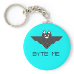 8-Bit Byte Me Cute Vampire Bat Pixel Art Key Chains