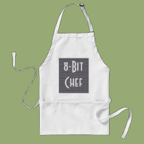 8-Bit Chef, Grey Brick aprons