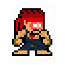 8-Bit Evil Ryu Post Card