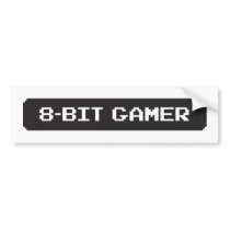 8-bit Gamer Bumber Sticker bumper stickers