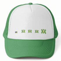 8 bit gamer frog cap mesh hat