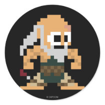 8-Bit Gouken Round Stickers