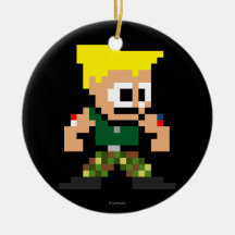 8-Bit Guile Christmas Tree Ornaments
