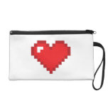 8 Bit Heart Wristlet Clutch