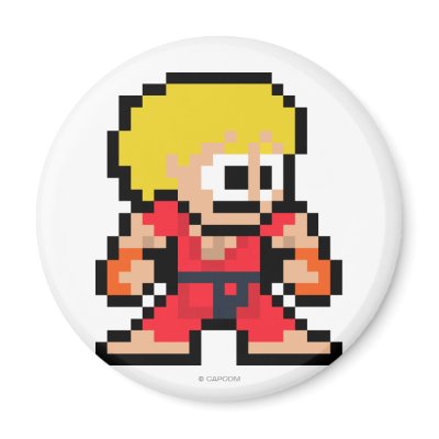 8-Bit Ken Magnet by streetfighter