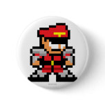 8-Bit M. Bison Pinback Button