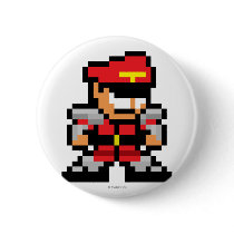 8-Bit M. Bison Pinback Button