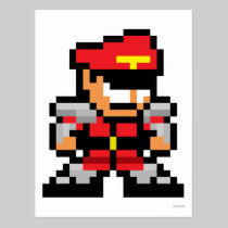 8-Bit M. Bison postcards