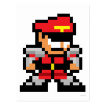 8-Bit M. Bison Post Cards