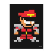 8-Bit M. Bison Postcard