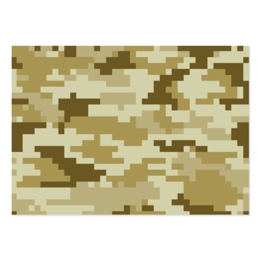 8 Bit Pixel Desert Camouflage Business Cards (back side)