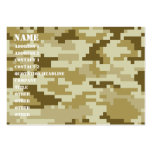 8 Bit Pixel Desert Camouflage Business Cards