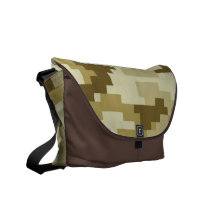 8 Bit Pixel Desert Camouflage Commuter Bags