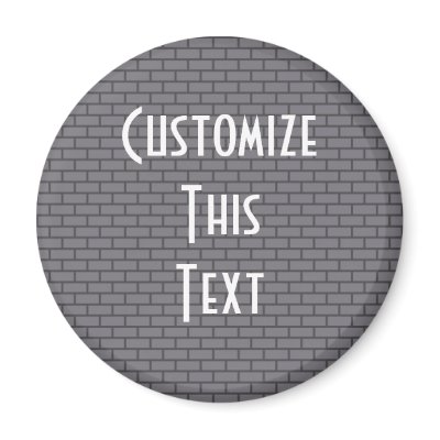 8-Bit Retro Brick, Grey Refrigerator Magnets by HaynzDesigns