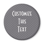 8-Bit Retro Brick, Grey magnets