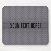 8-Bit Retro Brick, Grey mousepads
