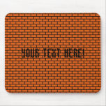 8-Bit Retro Brick, Orange Mousepads