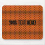 8-Bit Retro Brick, Orange Mousepads