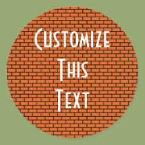 8-Bit Retro Brick, Orange stickers