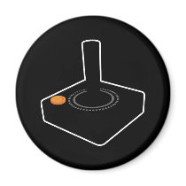 8-bit retro gaming joystick fridge magnet