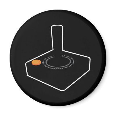 8-bit retro gaming joystick fridge magnet by strk3