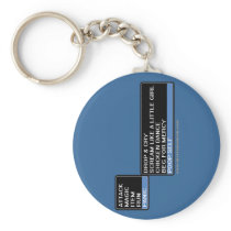 8 Bit RPG Battle Menu Keychains