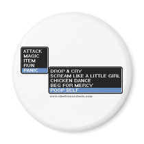 8 Bit RPG Battle Menu Refrigerator Magnets
