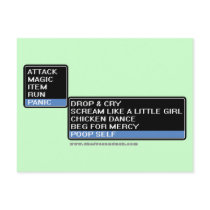 8 Bit RPG Battle Menu Postcards