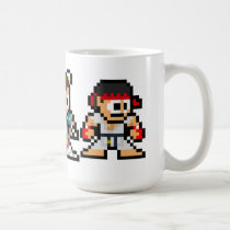 8-Bit Ryu Chun-Li Ken mugs