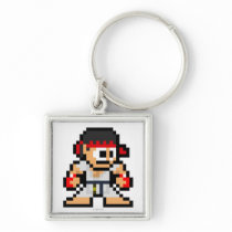 8-Bit Ryu Keychains