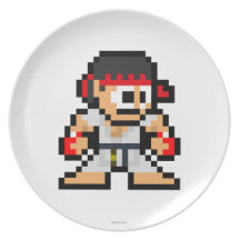 8-Bit Ryu Party Plates