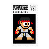 8-Bit Ryu Postage Stamps