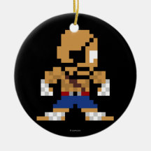 8-Bit Sagat Christmas Tree Ornament
