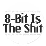 8 Bit Round Sticker