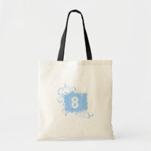#8 Light Blue Grunge Canvas Bag