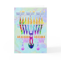 8 Nights Menorah Cards cards